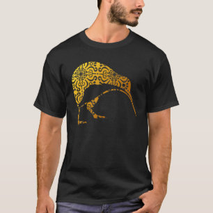 Maori Kiwi Tribal Aboriginal New Zealand Bird Art  T-Shirt