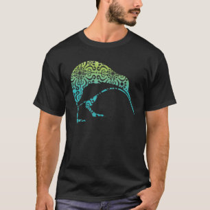 Maori Kiwi Tribal Aboriginal New Zealand Bird Art T-Shirt
