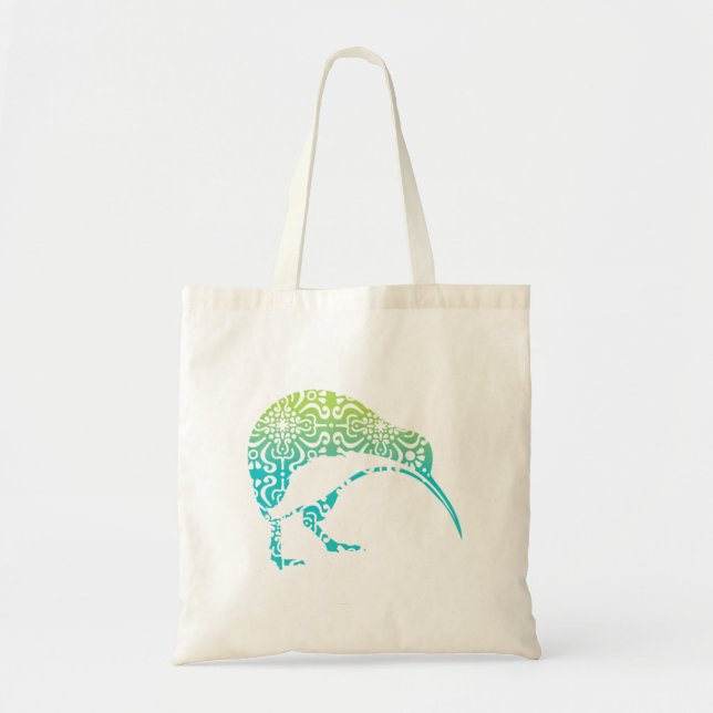Maori Kiwi Tribal Aboriginal New Zealand Bird Art  Tote Bag (Front)
