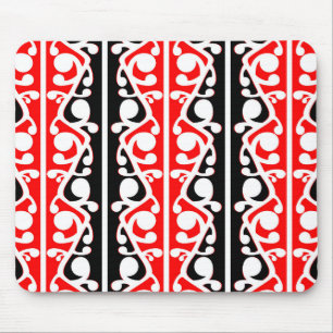Maori Kowhaiwhai Tribal Pattern Mouse Pad