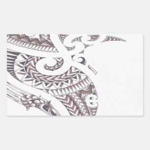 maori luxury designer rectangular sticker