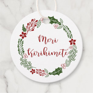 Māori Merry Christmas, Meri Kirihimete, Custom Favour Tags