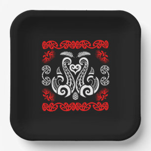 Māori New Zealand Art Paper Plate