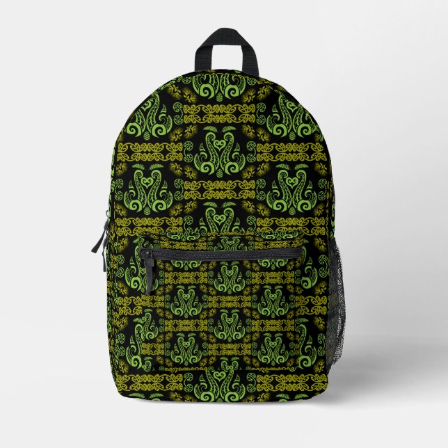 Māori New Zealand Art Printed Backpack (Front)