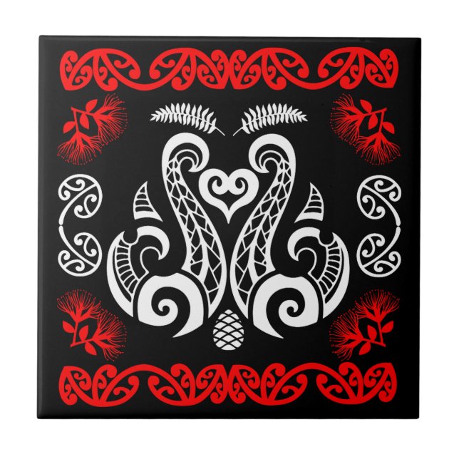 Māori New Zealand Art Tile (Front)