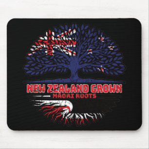 Maori New Zealander New Zealand Tree Roots Flag Mouse Pad