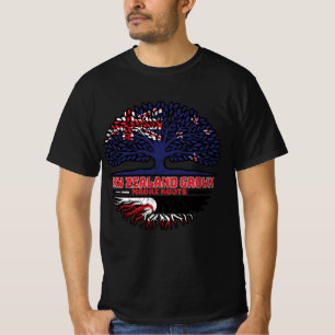 Maori New Zealander New Zealand Tree Roots Flag T-Shirt