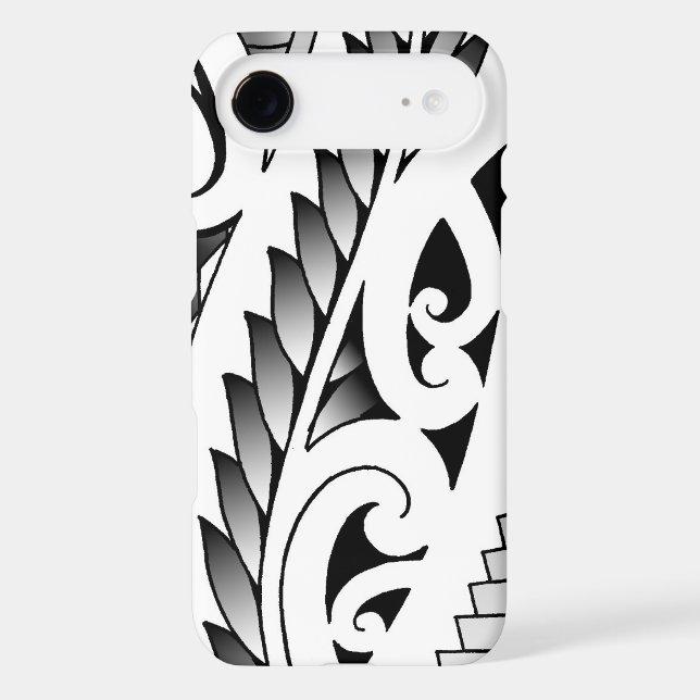 Maori silverfern tattoo pattern with fern leafs Case-Mate iPhone case (Back)