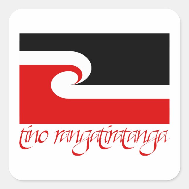 Maori Sovereignty Square Sticker (Front)