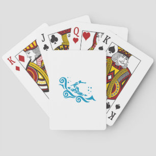 Maori Surfer With Waves Gift Idea Playing Cards