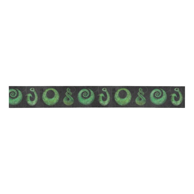 Maori symbols grosgrain ribbon (Front)