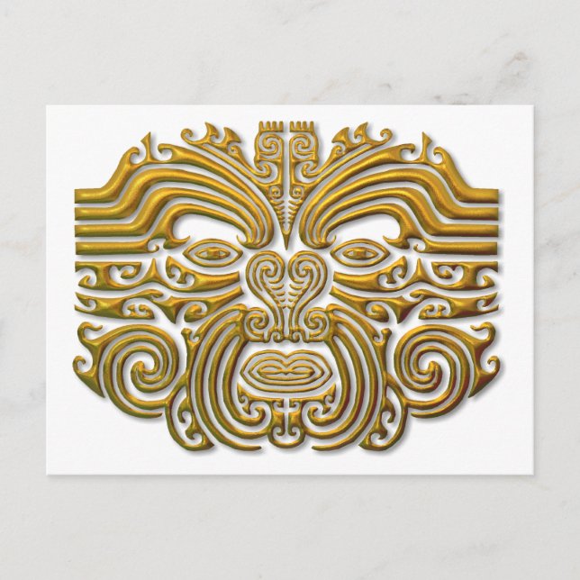Maori Tattoo - Gold Postcard (Front)