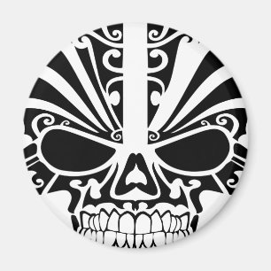 Maori Tattoo Mask Skull Magnet