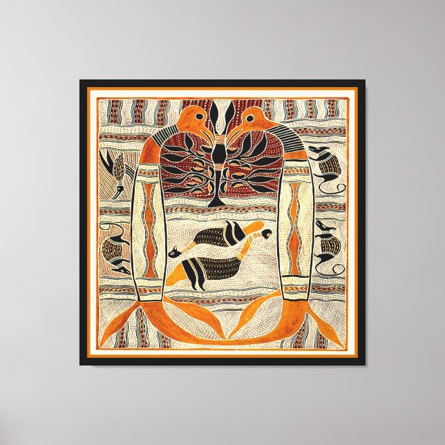 Maori Tribal Animal Spirits Canvas Print (Front)