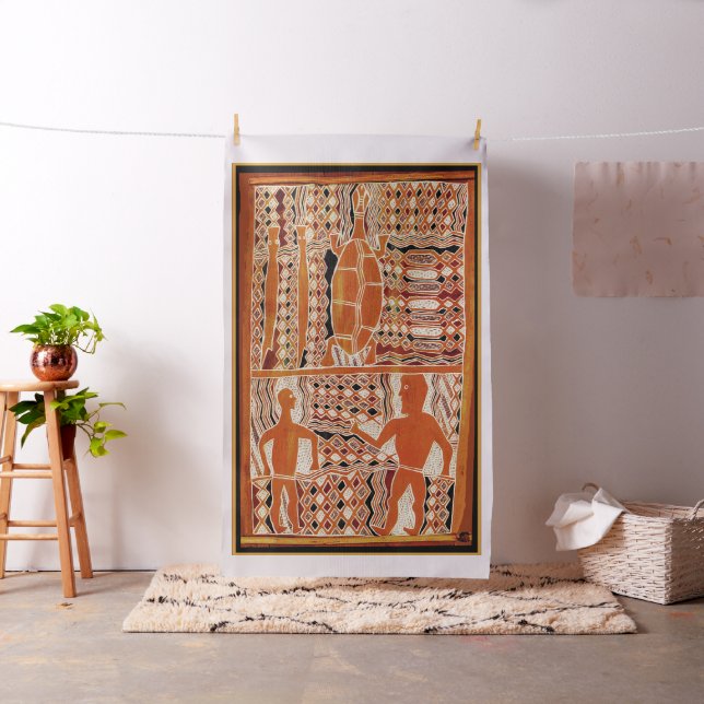 Maori Tribal Designer Fabric (In Situ)