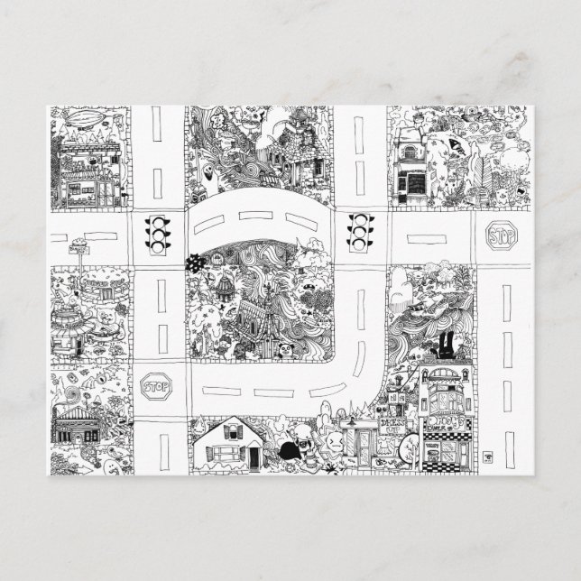 Map 3 of 4 postcard (Front)