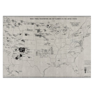 MAP: AMERICAN INDIANS 2 CUTTING BOARD