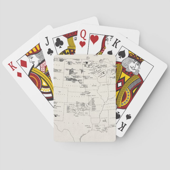 MAP: AMERICAN INDIANS 2 PLAYING CARDS (Back)