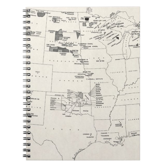MAP: AMERICAN INDIANS 2 SPIRAL NOTEBOOK (Front)