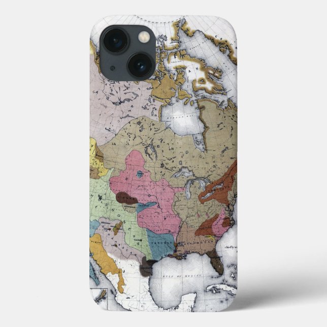 MAP: AMERICAN INDIANS 3 Case-Mate iPhone CASE (Back)