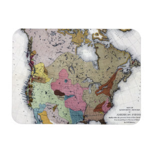 MAP: AMERICAN INDIANS 3 MAGNET