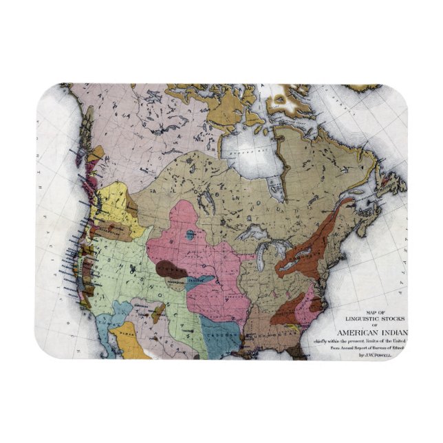 MAP: AMERICAN INDIANS 3 MAGNET (Horizontal)