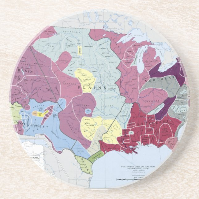 MAP: AMERICAN INDIANS COASTER (Front)