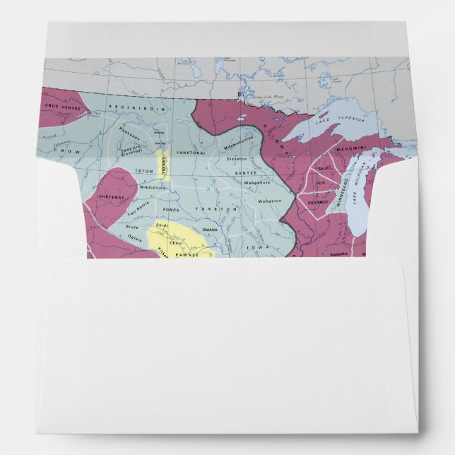 MAP: AMERICAN INDIANS ENVELOPE (Back (Bottom))