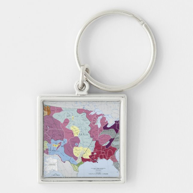 MAP: AMERICAN INDIANS KEY RING (Front)