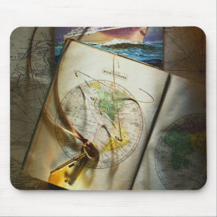 Map And Compass Mouse Pad