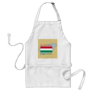 Map and Flag of Hungary Standard Apron