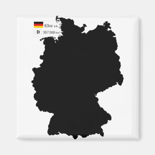 map and some facts of Germany Magnet