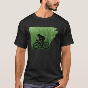 Map Arkansas Mountain Bike Rider MTB Biking Mounta T-Shirt
