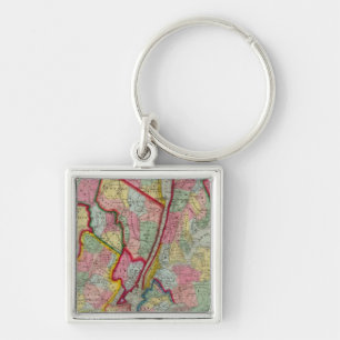 Map Around The City Of New York Key Ring