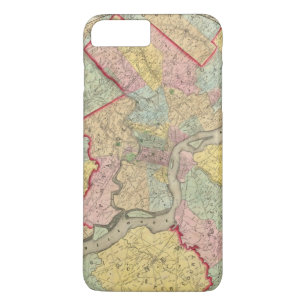 Map Around The City Of Philadelphia iPhone 8 Plus/7 Plus Case