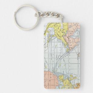 MAP: ATLANTIC VOYAGES KEY RING