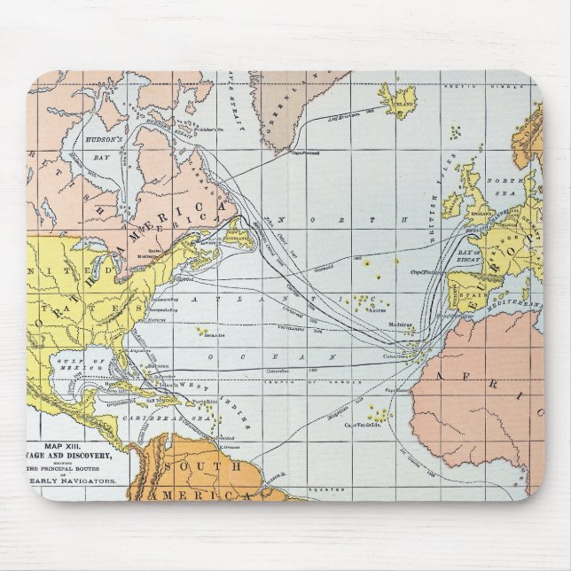 MAP: ATLANTIC VOYAGES MOUSE PAD (Front)