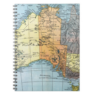 MAP: AUSTRALIA, c1890 Spiral Notebook