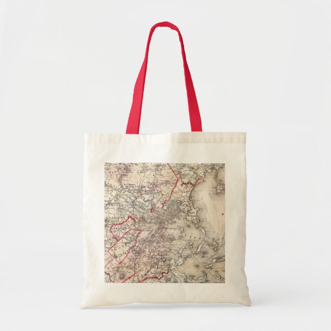 Map: Boston, 1883 Tote Bag (Front)