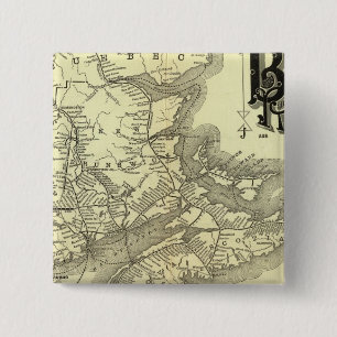 Map Boston and Maine Railroad 2 15 Cm Square Badge