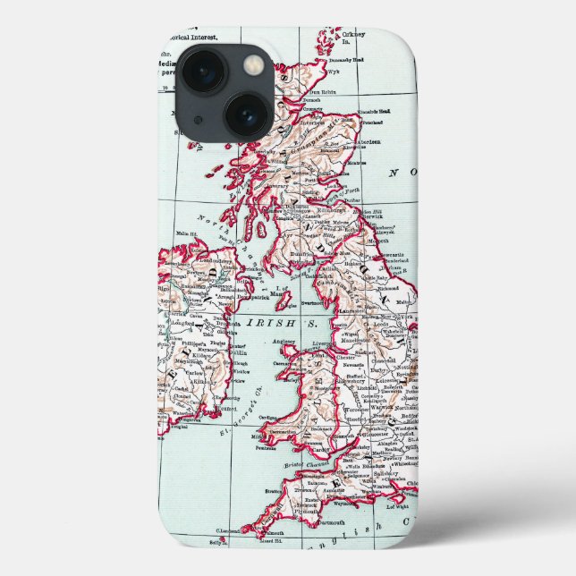 MAP: BRITISH ISLES, c1890 Case-Mate iPhone Case (Back)