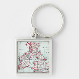 MAP: BRITISH ISLES, c1890 Key Ring