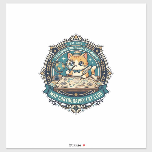 Map Cartography Cat Funny Cat Lover Design - Map C (Sheet)