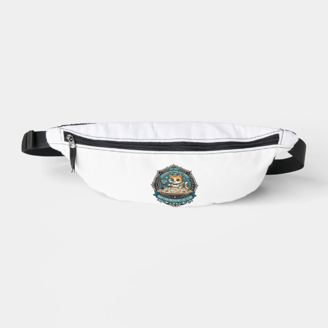 Map Cartography Cat Funny Cat Lover Design - Map C Bum Bags (Front)