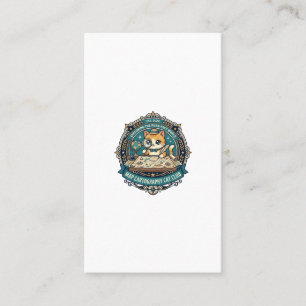 Map Cartography Cat Funny Cat Lover Design - Map C Business Card