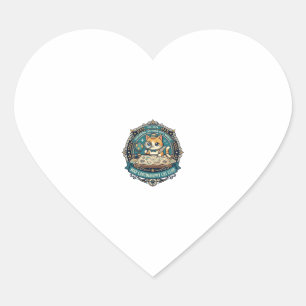 Map Cartography Cat Funny Cat Lover Design - Map C Heart Sticker