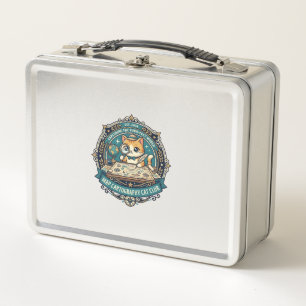 Map Cartography Cat Funny Cat Lover Design - Map C Metal Lunch Box