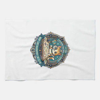 Map Cartography Cat Funny Cat Lover Design - Map C Tea Towel