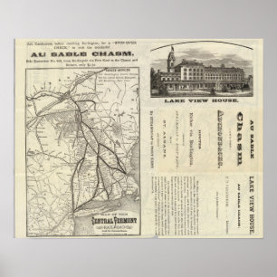 Map Central Vermont Railroad Poster