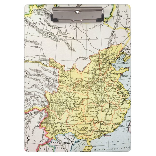 MAP: CHINA, 1910 CLIPBOARD (Front)